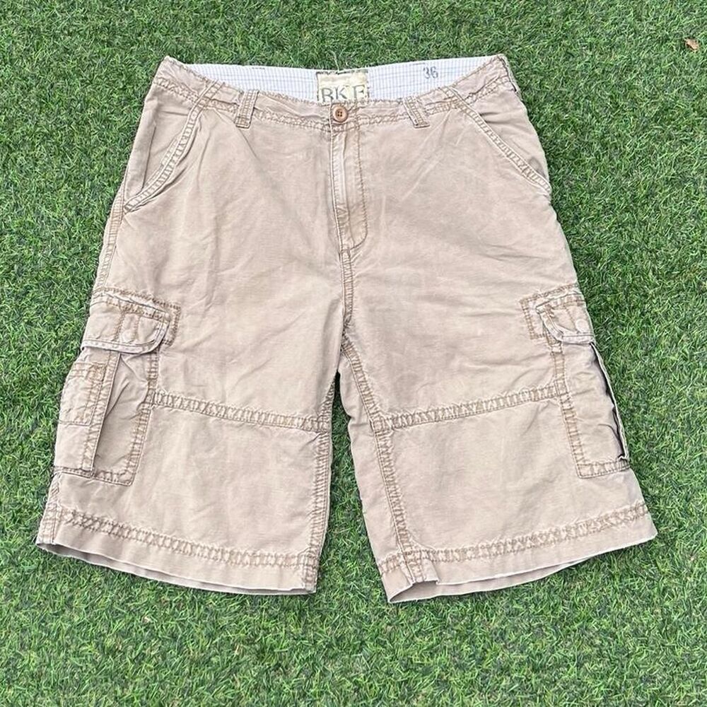 Vintage Y2k Bke Men's Tan cargo Shorts